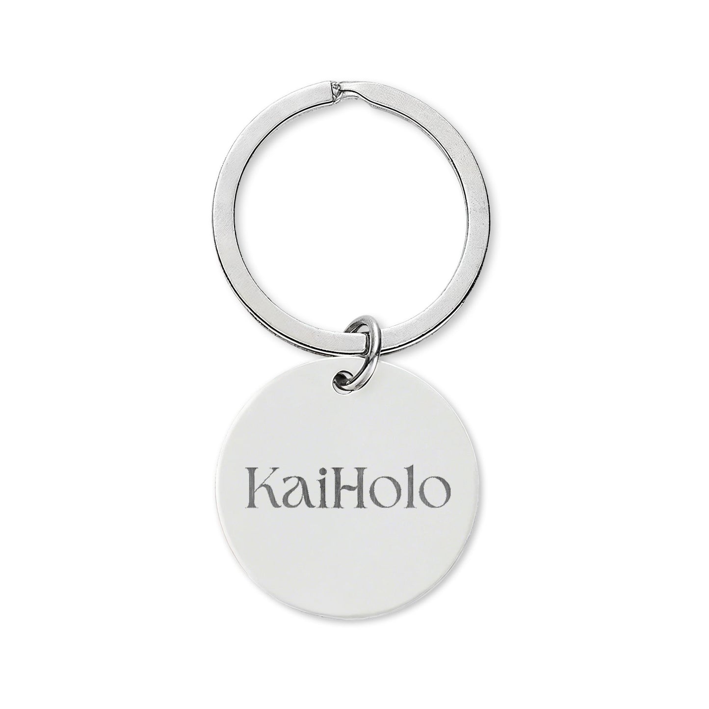 Engraved Sailboat Stainless Steel Round Keychain — Personalized Nautical Gift