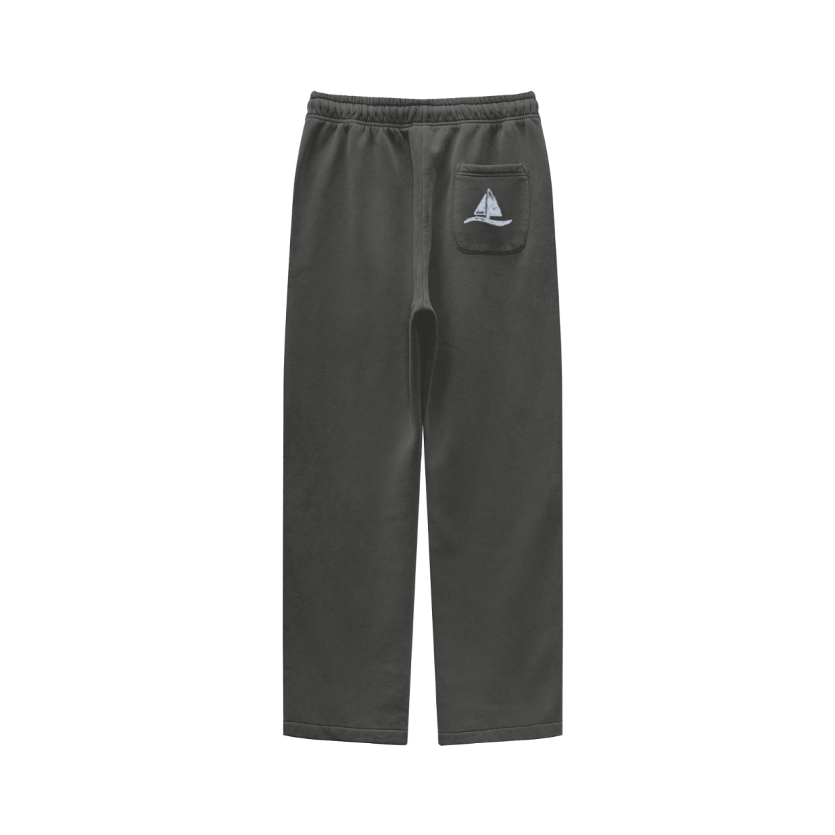 360GSM Unisex Heavyweight Fleece Washed Straight-Leg Pants Dark Grey