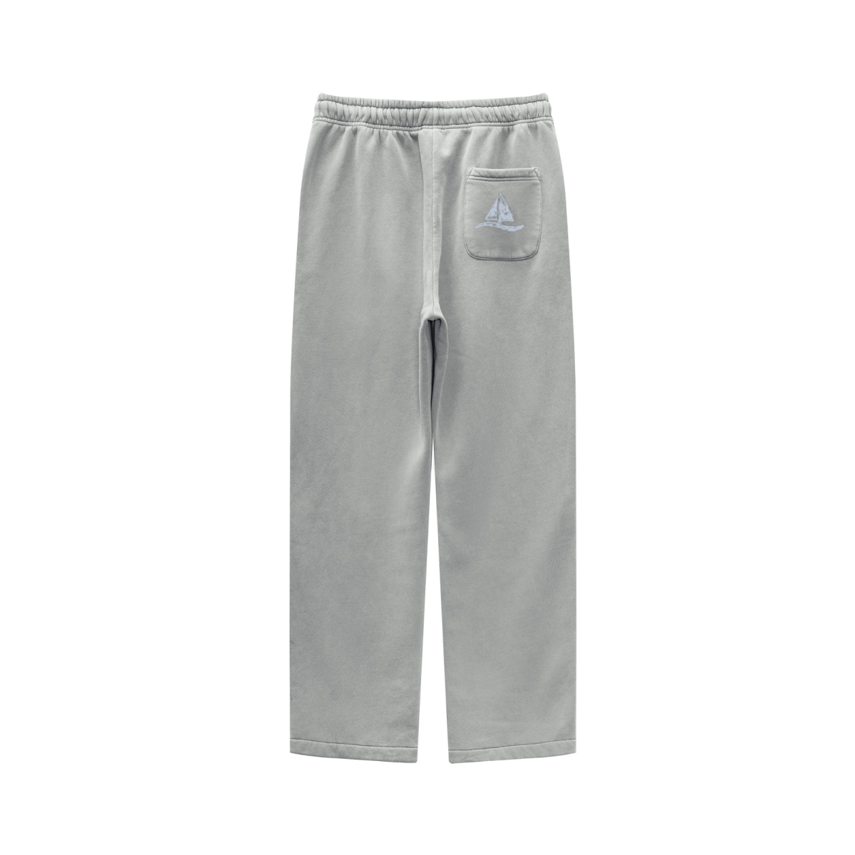 360GSM Unisex Heavyweight Fleece Washed Straight-Leg Pants Medium Grey